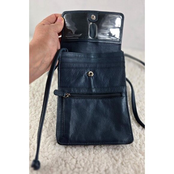 Great American Leatherworks Vtg Crossbody Wallet Purse Phone Travel Pockets Mini - Picture 3 of 10